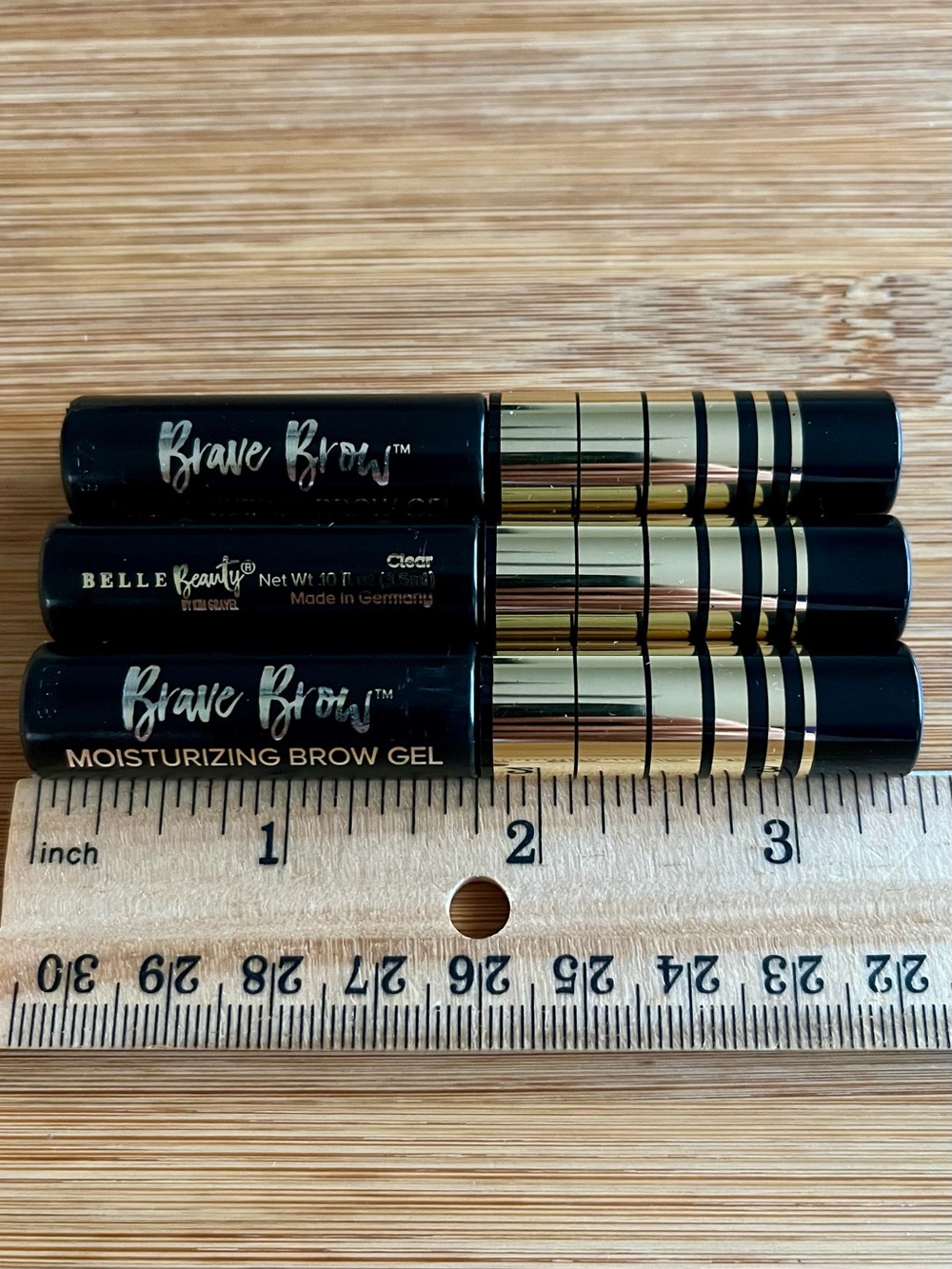 Set of 3 Belle Beauty Brave Brow Moisturizing Brow Gel Clear